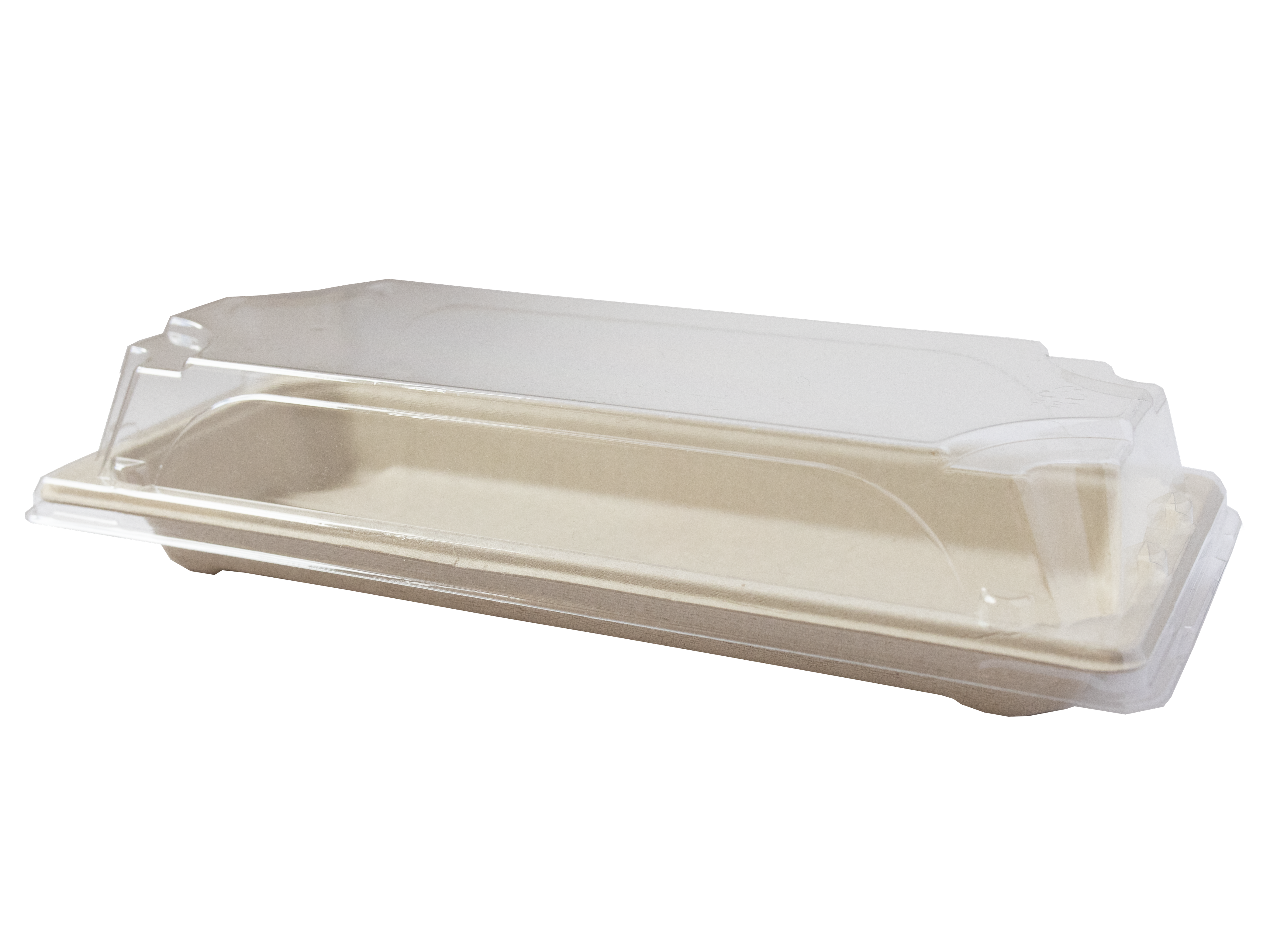 Clear Lid Small Fiber Sushi Tray