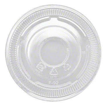 32oz - Clear Flat Lid with Straw Slot