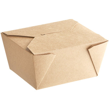 #3 Kraft Folded Takeout Box 66 fl oz Capacity